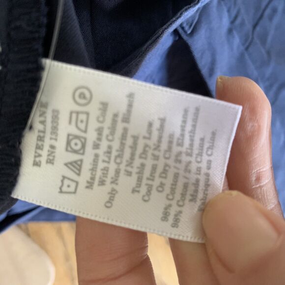 Everlane Navy Blue Stretch Straight Chino Pants Mens 31 x32 Cotton Blend NWOT - Picture 6 of 6